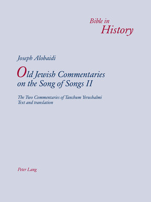 cover image of Old Jewish Commentaries on «The Song of Songs» II